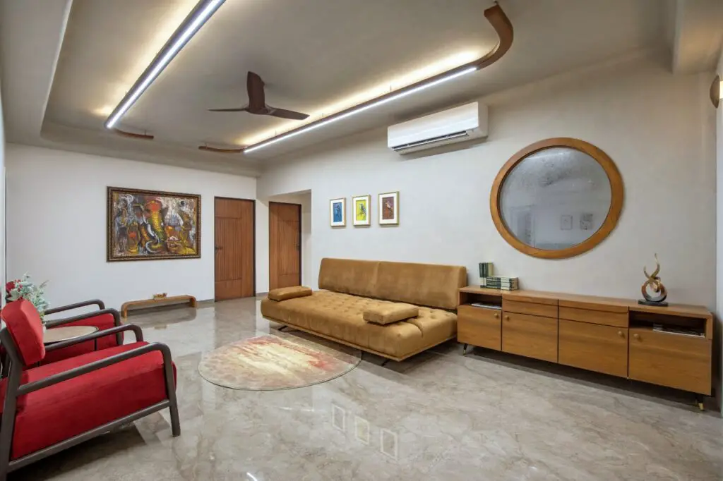 The 4 BHK Flat in Baroda Stands as a Minimalist Allure | ID Creators Interior Designers